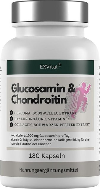 EXVital Glucosamin Chondroitin Komplex Kapseln, 180 Kapseln - Bild 1