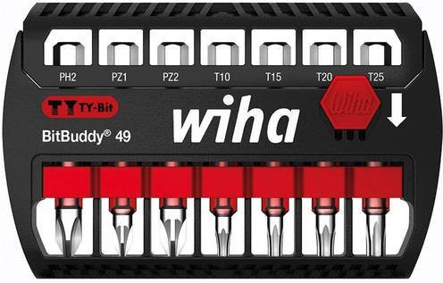 Wiha BitBuddy Bit-Set 7-teilig rot mit Phillips, Pozidriv und Torx für Impact- und Schlagschrauber - Bild 1