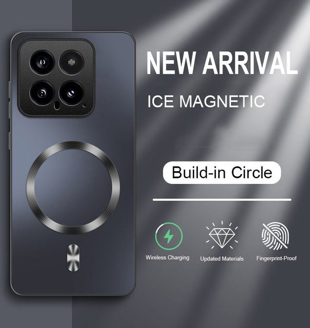 Fudusaidman MagSafe AG Matte Hard Magnetic Case für Vivo iQOO 15 13 12 11 10 Z9 Z10 Z11 Turbo Pro stoßfeste und schlanke Silikonhülle in Schwarz und Lila - Bild 1