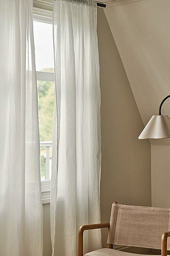 Jotex LAYER Multifunktionsgardine 2er-Pack, halbtransparent, Weiß, Breite: 140 cm - Bild 1