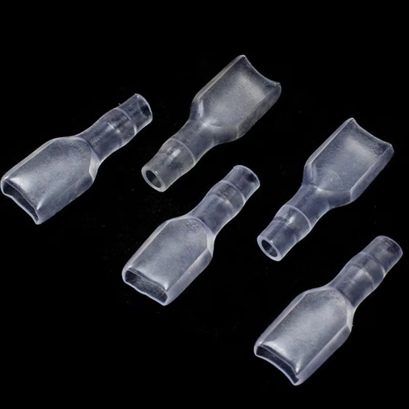 100 Stück transparente Abdeckungen für 6,3 mm Crimp Terminal Spade Connector von ELECAPITAL - Bild 2