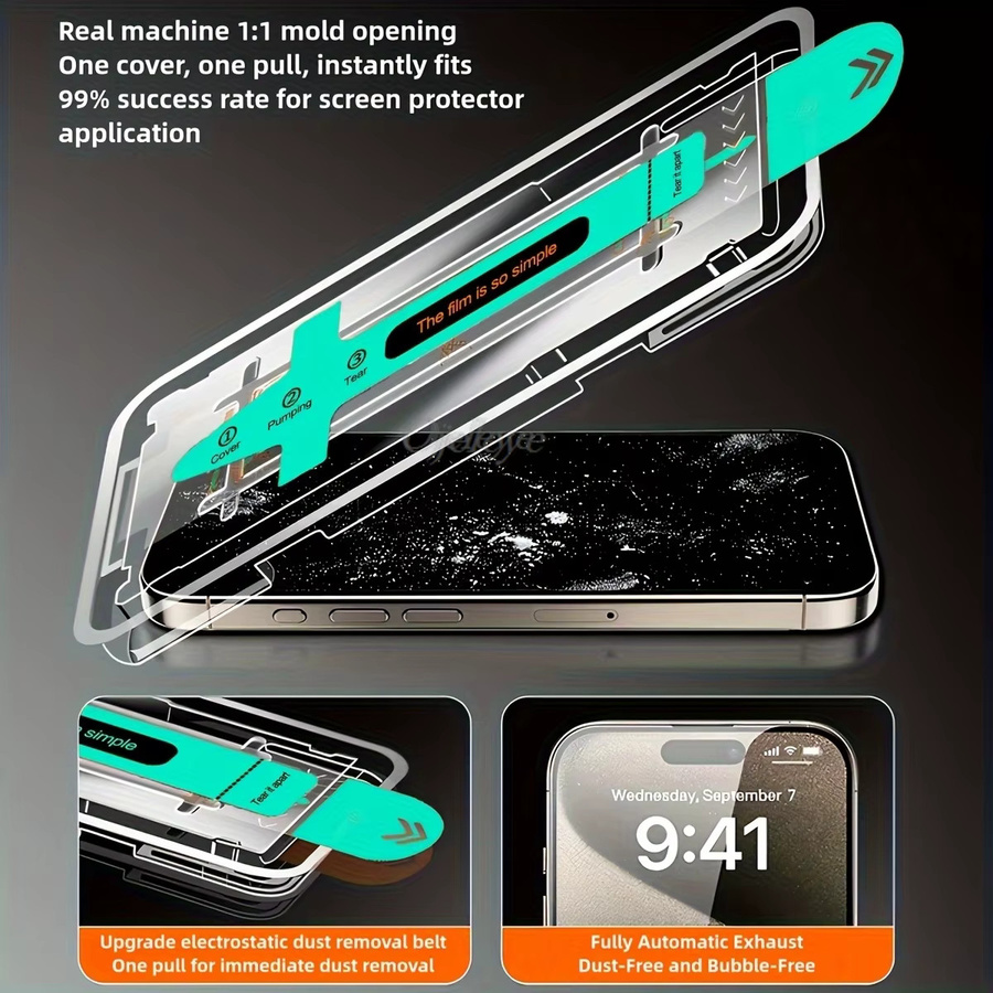 Matte Anti-Spy Sichtschutzfolie aus gehärtetem Glas für Apple iPhone 17 Pro Max, 16, 16e, 15, 14, 13, 12, 11, Plus, XR, X, XS - Bild 3