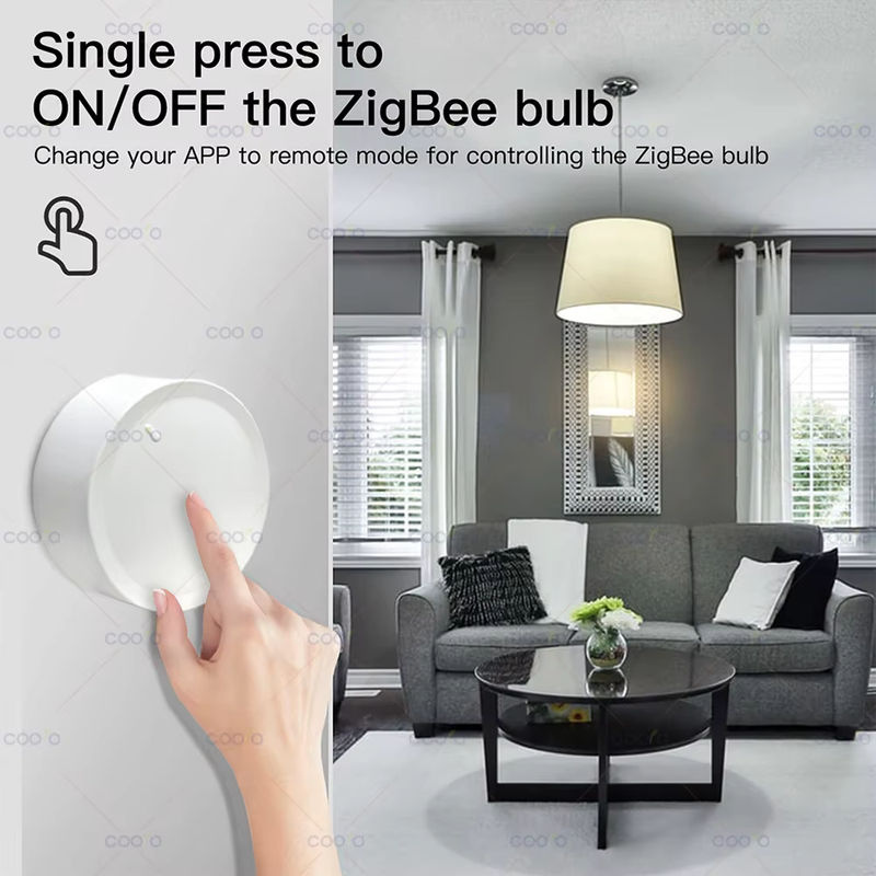 Tuya ZigBee Smart Knob Schalter von Coolo, drehbarer Dimmer und drahtlose Szene-Taste in Weiß zur Automatisierung deiner Haushaltsgeräte - Bild 5