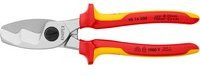 Knipex Kabelschere 95 16 200 mit Doppelschneide, isoliert, VDE-geprüft, silber - Bild 1