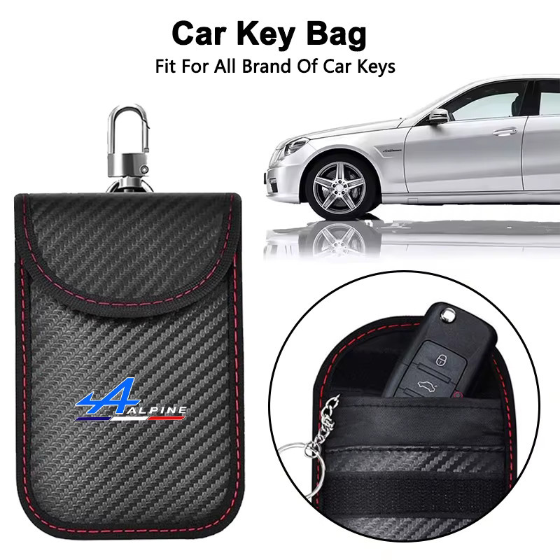 Alpine Autoschlüssel-Etui Faraday-Tasche zur Signalblockierung in Schwarz - Bild 2