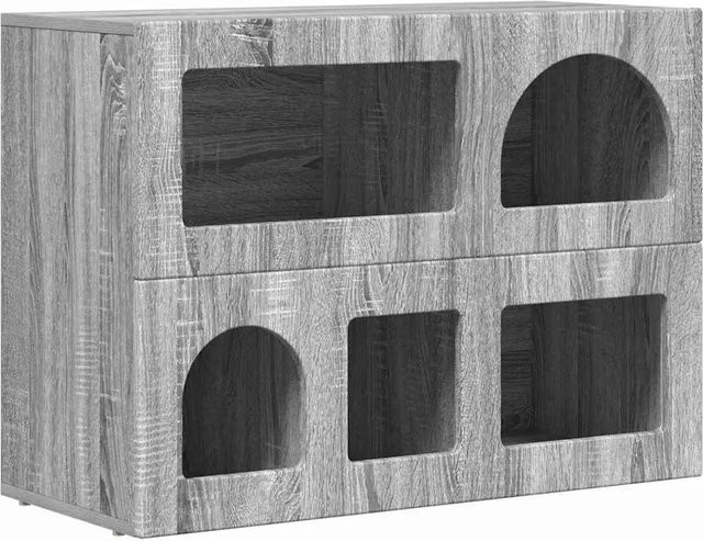 vidaXL Sideboard modern in Grau Sonoma aus Holzwerkstoff, B/T/H: 80,5 x 35 x 59 cm - Bild 1