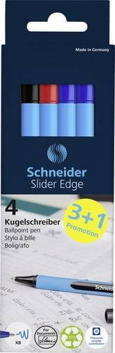 Schneider Slider Edge Kugelschreiber Mix-Set XB mit 4 Stück in Schwarz, Rot und Blau - Bild 1
