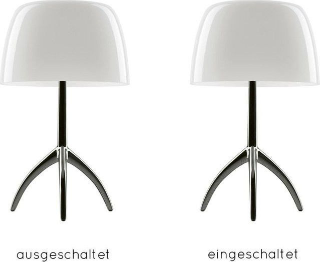 Foscarini Lumiere Piccola Tischleuchte aus Aluminium in Weiß - Bild 1