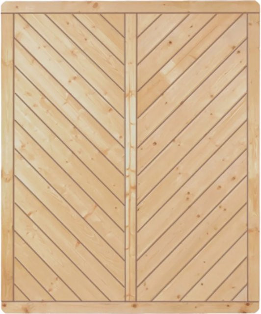 T & J Sichtschutzzaun Classic-Serie Diagonal aus imprägniertem Kiefern- und Fichtenholz in Braun, B: 150 cm, H: 180 cm - Bild 1
