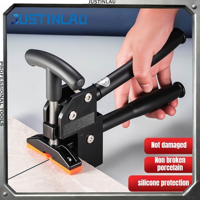JUSTINLAU Manuelle Heavy Duty Ziegelpresse und Fliesenschneider mit Twisted Griff in Orange und Schwarz - Bild 1