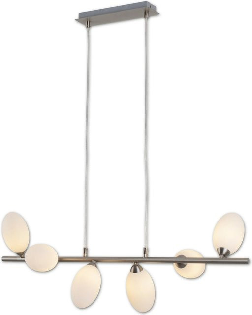 Näve LED-Pendelleuchte Eleganza 6-flammig in Silber und Grau aus Stahl, Breite: 80 cm - Bild 1