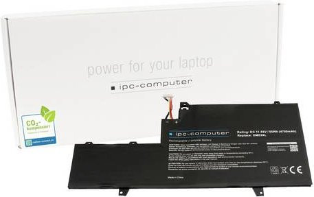IPC-Computer Notebook-Akku OM03 in Schwarz mit 55Wh und 4700 mAh - Bild 1