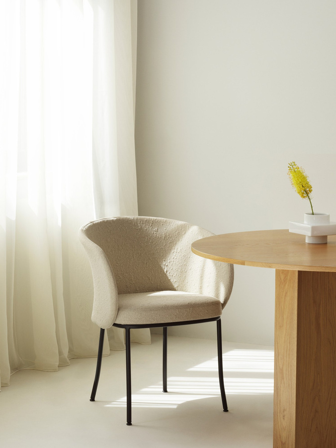 Normann Copenhagen Knit Sessel in Schwarz mit Strickoptik und Stahlgestell - Bild 3