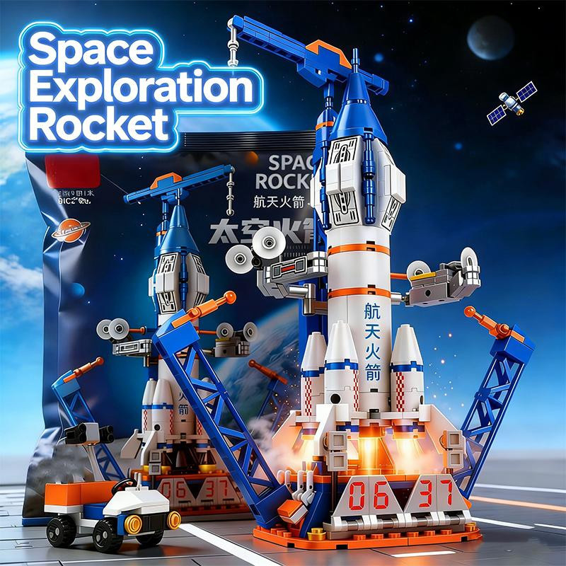 Linyi toy Weltraumstartfahrzeug Startrampenanlage Bausteine Set - Bild 5