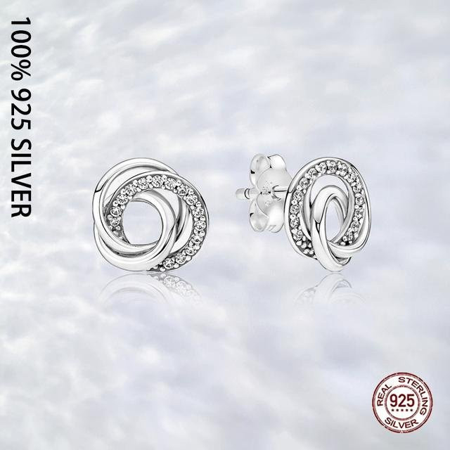 Wucifang Jewelry Ohrstecker 925 Silber, Zirkonia, Damen - Bild 1