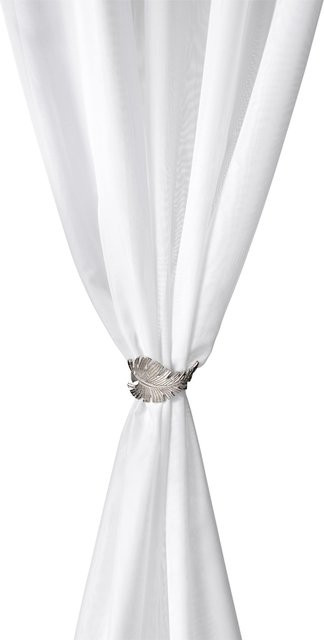 Heine Home Raffhalter Blatt in Silber aus Aluminium - Bild 1