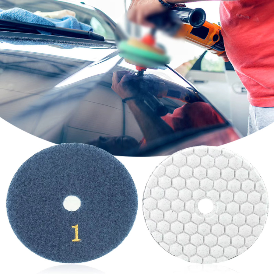 Vibratite Diamant-Trockenpolierpad 3 Zoll scharfer Typ für Granit und Marmor, Mehrfarbig - Bild 2