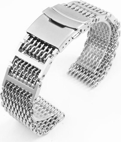 Allbestart Uhrenarmband Edelstahl, silber, Herren, 22 mm - Bild 1