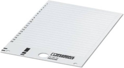 Phoenix Contact 0829260 US-TMF 100 Klemmenmarkierung Weiß mit Beschriftungsfläche 10 x 6,60 mm zum Aufclipsen - Bild 1