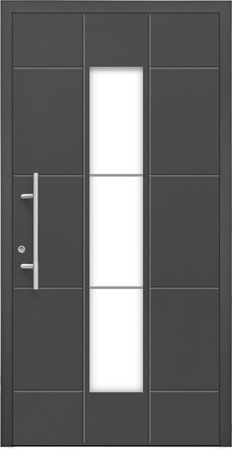 Splendoor Moderno Aluminium-Haustür mit Glaseinsatz, Anthrazit Metallic, Anschlag Links, B: 110 cm, H: 210 cm - Bild 1