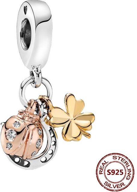Glücksklee-Anhänger, 925 Silber, Zirkonia, Damen - Bild 1