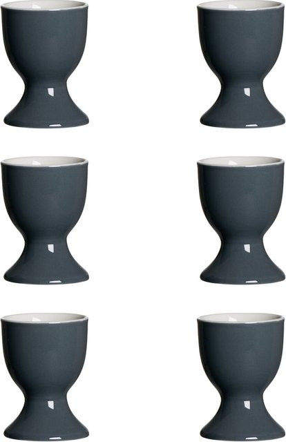 Ritzenhoff & Breker Eierbecher Doppio aus Porzellan Grau 6er Set Durchmesser: 5 cm - Bild 1