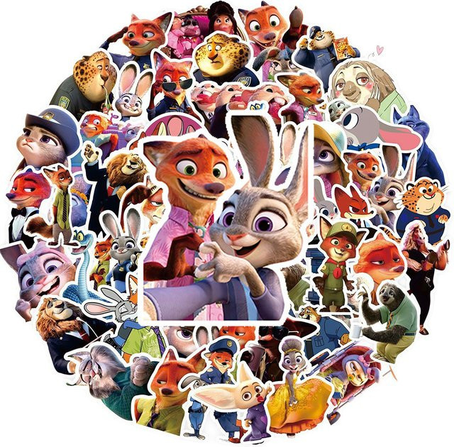 Disney Zootopia 2 Aufkleber, Cartoon, Bunt / Mehrfarbig - Bild 1