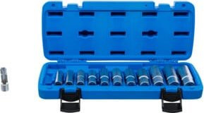 BGS Spezial Steckschlüssel-Einsatz-Satz geschlitzt 70988 mit 10 mm (3/8 Zoll) Antrieb, SW 5 - 19 mm, 12-teilig aus Chrom-Vanadium-Stahl - Bild 1