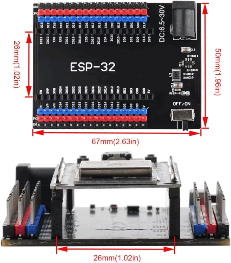 DEVIT V1 ESP32 Entwicklungsboard mit 2,4 GHz WiFi und Bluetooth BLE 4.2, 36-Pin Dual-Core Dev Modul MCU für Arduino und IoT-Projekte, Schwarz - Bild 4