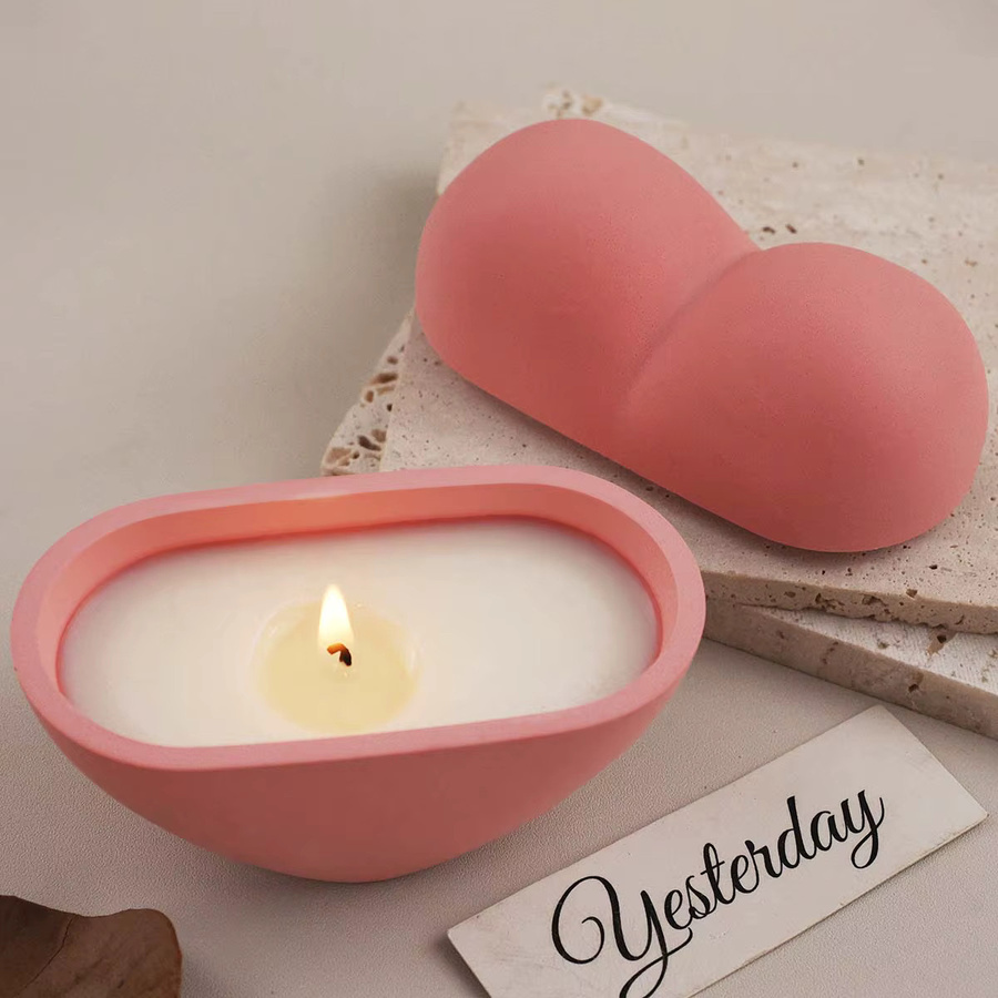 UDOCOOL Silikonform Herzform für DIY Kerzen und Gips in Pink - Bild 2