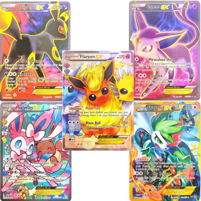 FUNISM Proxy TCG-Karten Umbreon Espeon Flareon Shaymin Sylveon EEVEE Yveltal EX, Englische Spielkarten-Sammlung - Bild 1