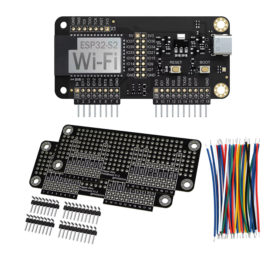 Flipper Zero Wi-Fi Devboard Kit mit Marauder-Firmware in Schwarz inklusive Prototyping-Board, Anschlusspins und Jumper-Kabeln - Bild 5