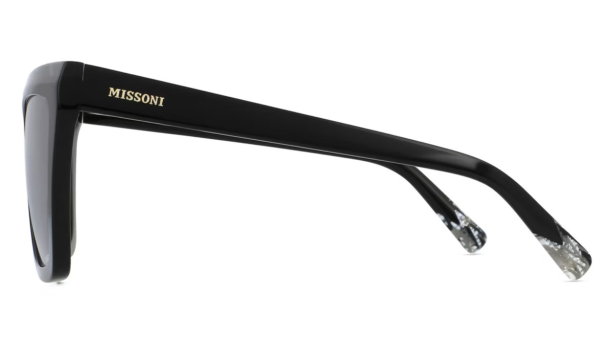 Missoni 0087/N/S Sonnenbrille Butterfly, Vollrand, Acetat, Damen, schwarz, grau - Bild 2