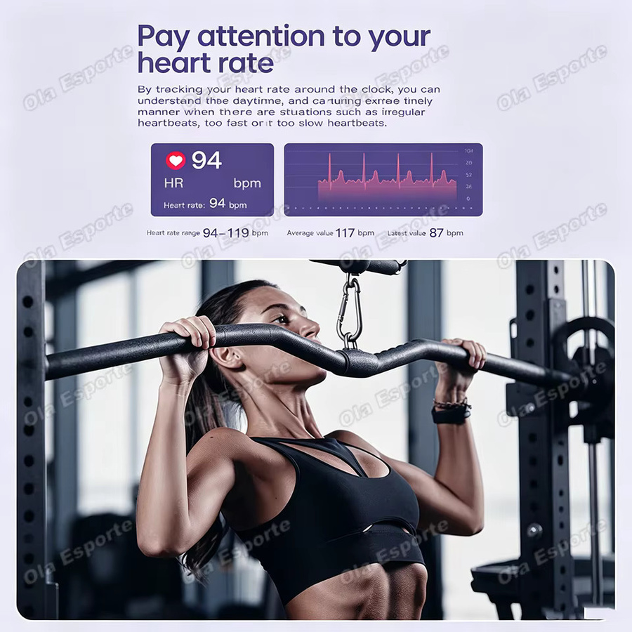 Ola Esporte Smart Ring in Schwarz mit EKG-Erkennung, Herzfrequenzmessung, Blutsauerstoffmessung und Schlafmonitor für Damen und Herren - Bild 3