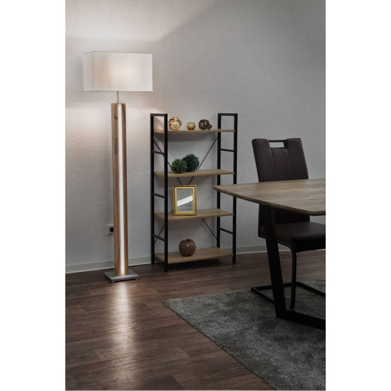 GLOBO Stehlampe Forest in Beige Natur mit Eichenoptik, dimmbar, B/H/T: 40 x 150 x 27 cm - Bild 2