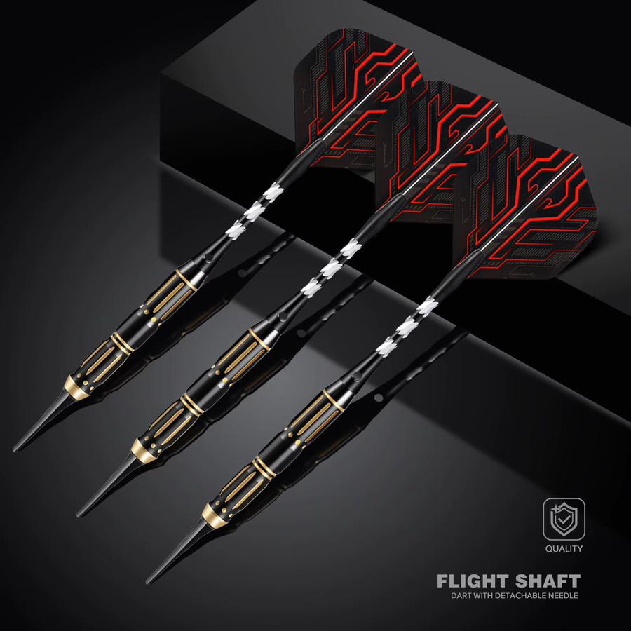 Huanqu Kupfer-Dart-Set, 3er-Pack, mit weichen Spitzen, Zubehör - Bild 4