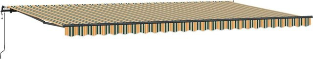vidaXL Einziehbare Markise mit Fernbedienung in Grün und Gelb, B/T: 600 x 300 cm - Bild 1