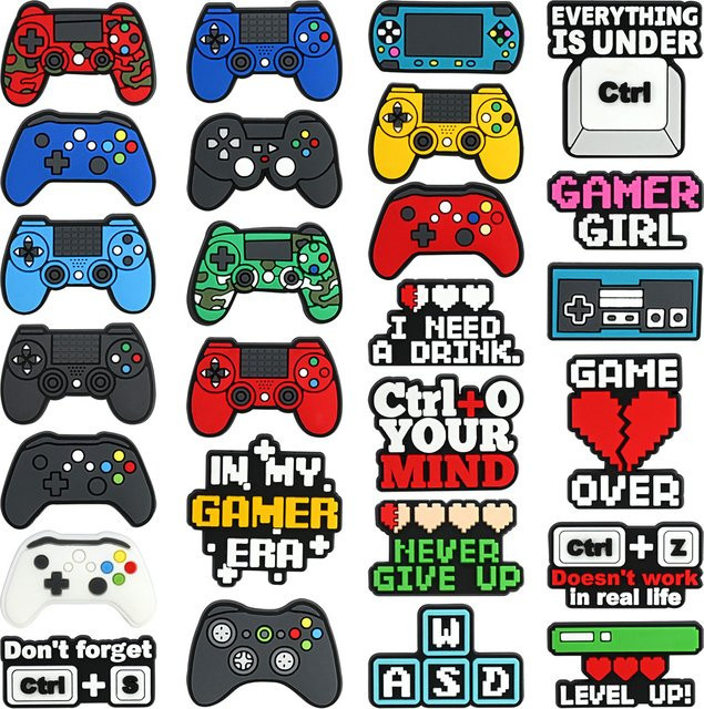 Lanxi League Schuh-Charms, Cartoon Gamepad-Serie, PVC - Bild 1