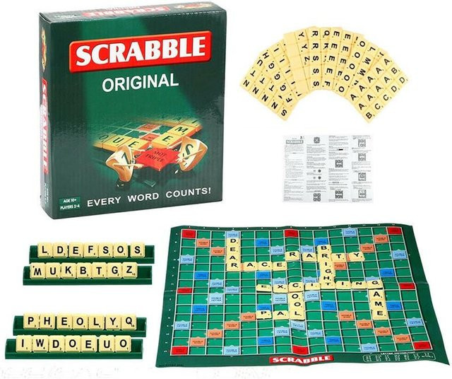 TinyJoy Scrabble Brettspiel, Familienspiel, ab 10 Jahren - Bild 1