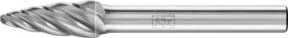 PFERD Hartmetall Hochleistungsfrässtift ALU Rundbogen RBF Farbe Silber Durchmesser: 12 mm, Länge: 25 mm, Schaft-Durchmesser: 6 mm für Alu und NE Metalle - Bild 1