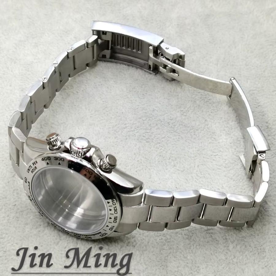 LUJIE Uhrenzubehör, 40 mm, Saphirglas, 904L Edelstahl, Silber - Bild 5