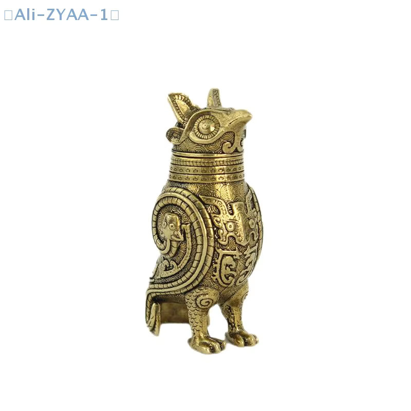 JETTING Eulen-Bronzegefäß im Retro-Stil aus Metall als dekoratives Kunsthandwerk für deinen Teetisch - Bild 2