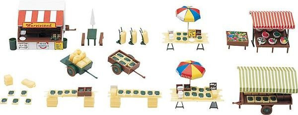 Faller Wochenmarkt, 1:87 (Spur H0), Holz, Bunt / Mehrfarbig - Bild 1