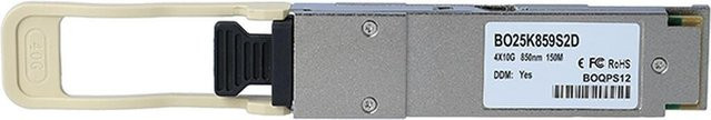 Juniper Kompatibler BlueOptics BO25K859S2D QSFP Transceiver, 40GBASE-SR4, MPO/MTP, Multimode Fiber, 4x850nm, 150m, Farbe: Silber - Bild 1