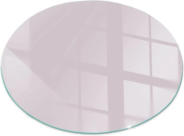 Tulup Runde Glasbodenplatte für Kaminöfen in Lila, Durchmesser: 50 cm - Bild 1