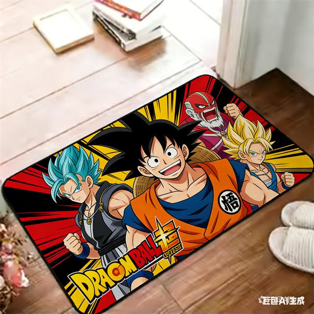 Dragon Ball Fußmatte mit Goku-Druck von Bandai, dekorative Anime Bodenmatte in Multicolour - Bild 1