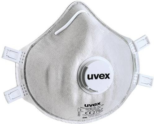 Uvex silv-Air class.2322 FFP3 Feinstaubmaske mit Ventil in Weiß, 15 Stück, nach EN 149:2001 + A1:2009 - Bild 1