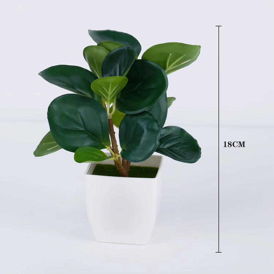 Uflower Künstlicher Bonsai Baum in Grün als Tischdekoration für Home Office und Hotel - Bild 2