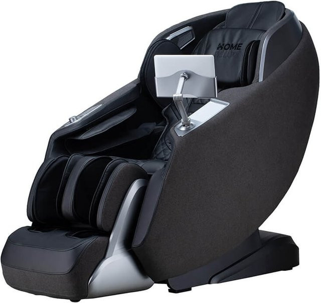 HOME DELUXE Massagesessel ALVINA mit Premium Webstoffpolsterung in Schwarz - Bild 1