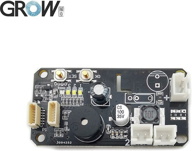 GROW KS220-S DC12V Fingerabdruck-Steuerplatine mit zwei Relais in Schwarz für die Zugangskontrolle mit Selbsthemmung, Zündung und Jog-Modus sowie Admin- und Benutzerverwaltung - Bild 1